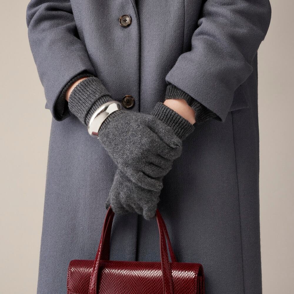 J. Crew Women's Cashmere Tech-Touch Gloves Black Winter Tech Warm BM740 NWT